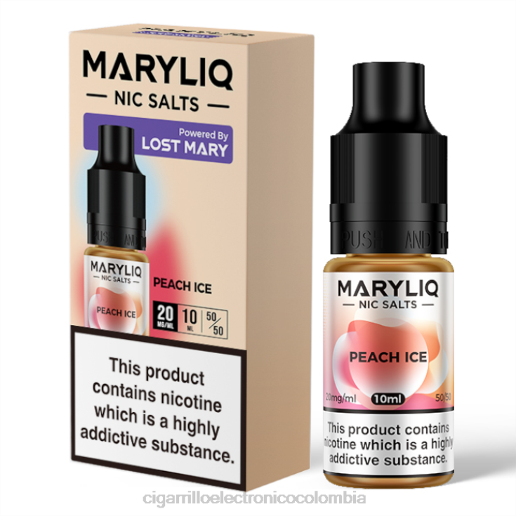 hielo de durazno - cigarrillo electrónico desechable 6PB4X450 LOST MARY MARYLIQ sales nic - 10ml - 20mg