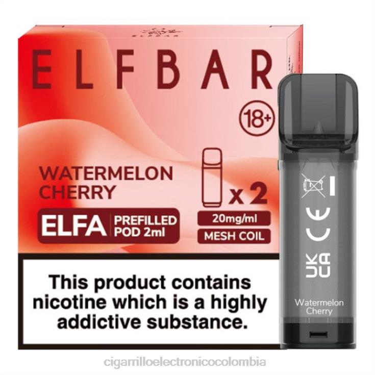 cereza sandia - cigarrillo electronico cali Colombia 6PB4X329 ELFBAR Elfa cápsula precargada - 2 ml - 20 mg (paquete de 2)