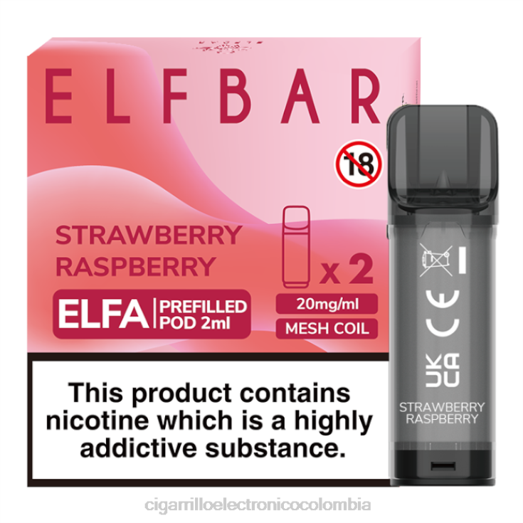 frambuesa fresa - cigarrillo electrónico precio 6PB4X321 ELFBAR Elfa cápsula precargada - 2 ml - 20 mg (paquete de 2)
