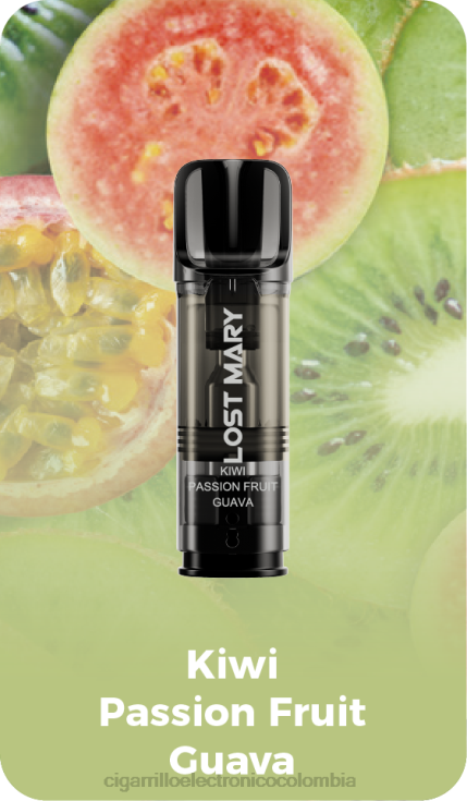 kiwi maracuyá guayaba - cigarrillo electrónico vape 6PB4X424 LOST MARY Tappo cápsulas de repuesto precargadas