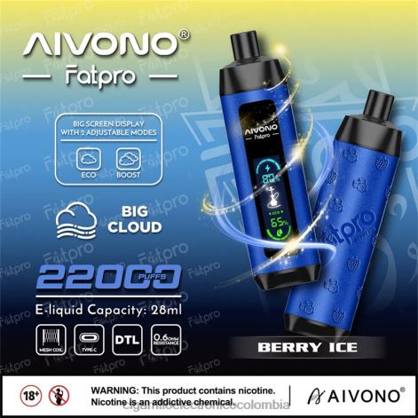 Distribuidor Vapeo Al Por Mayor - Aivono Fatpro 22000 hielo de baya 4T02010