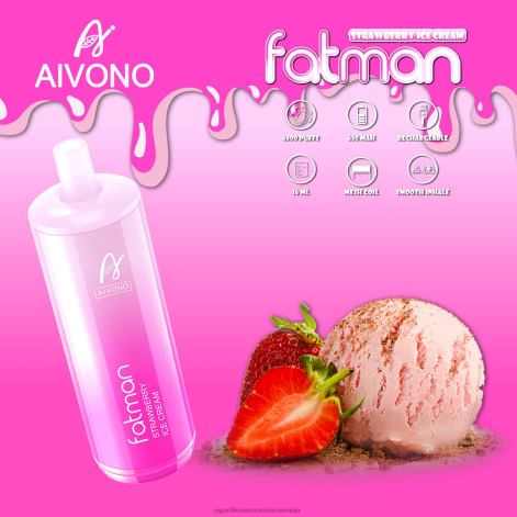 Cigarrillo Electronico Venta Mayoreo - Aivono FATMAN 6800 helado de fresa 4T02021