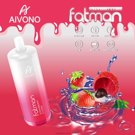 Distribuidor Vapeo Al Por Mayor - Aivono FATMAN 6800 lichi de fresa 4T02023