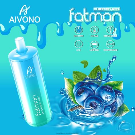 Vapeo Al Por Mayor - Aivono FATMAN 6800 menta de arándanos 4T02022