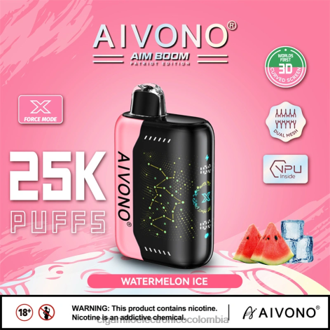 Cigarrillo Electrónico Vape - Aivono AIM BOOM 25000 hielo de sandia 4T020353