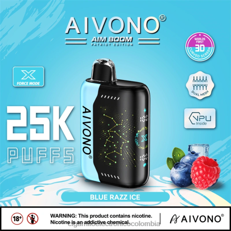 Cigarrillo Electronico Cali Colombia - Aivono AIM BOOM 25000 hielo azul 4T020345