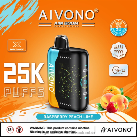 Productos De Vapeo Al Por Mayor - Aivono AIM BOOM 25000 frambuesa melocotón lima 4T020350