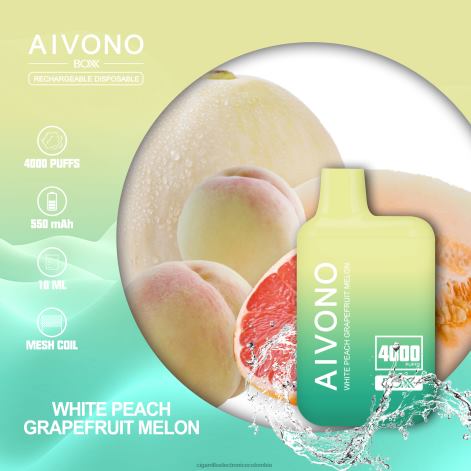 Cigarrillo Electrónico Desechable - Aivono AIM BOXX 4000 melón melocotón blanco pomelo 4T020224
