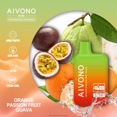 Cigarrillo Electrónico Terea - Aivono AIM BOXX 4000 guayaba naranja y maracuyá 4T020212