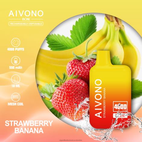 Distribuidor Vapeo Al Por Mayor - Aivono AIM BOXX 4000 plátano fresa 4T020231