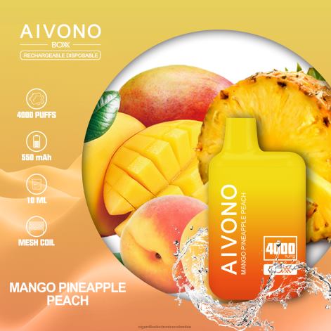 Tienda De Vapeo Al Por Mayor - Aivono AIM BOXX 4000 mango piña durazno 4T020219
