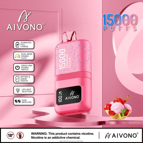 Cigarrillo Electrónico Precio - Aivono AIM magic 15000 helado de fresa 4T02066
