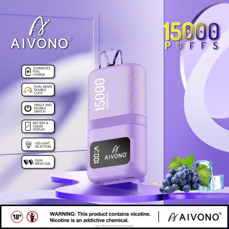 Cigarrillo Electronico Venta Mayoreo - Aivono AIM magic 15000 hielo de uva 4T02060