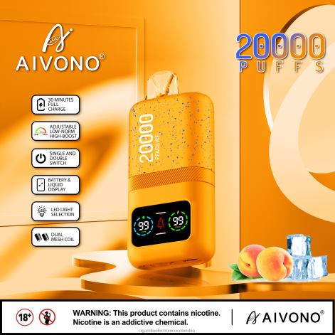 Cigarrillo Electronico Cali Colombia - Aivono AIM magic 20000 hielo de durazno 4T02085