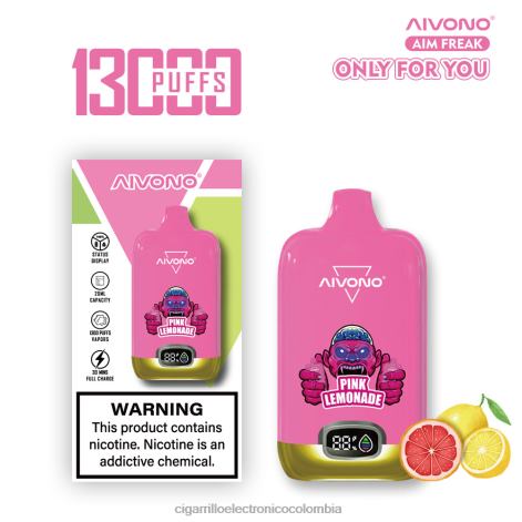 Cigarrillo Electrónico Vape - Aivono AIM FREAK 13000 limonada rosa 4T020249