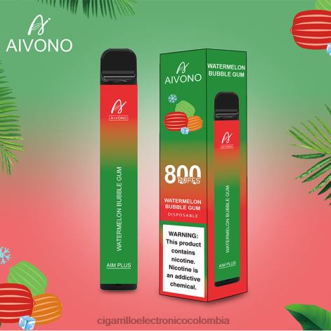 Cigarrillo Electrónico Desechable - Aivono AIM PLUS 800 chicle de sandía 4T020198