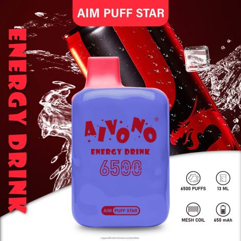 Cigarrillo Electronico Cali Colombia - Aivono AIM PUFF STAR 6500 bebida energética 4T020293