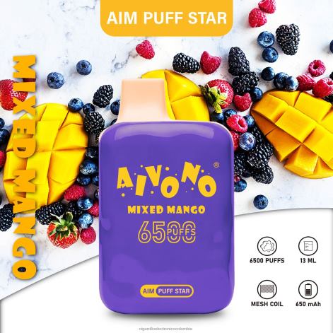 Distribuidor Vapeo Al Por Mayor - Aivono AIM PUFF STAR 6500 mango mixto 4T020296