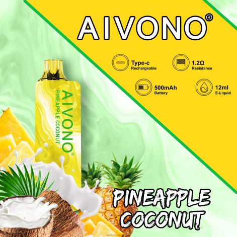 Cigarrillo Electrónico Vape - Aivono AIM GUN 7000 coco piña 4T020106