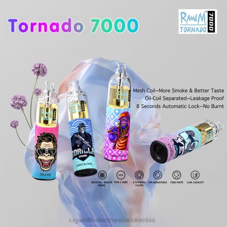 desechable - cigarrillo electrónico precio 6PB4X1 RandM Tornado 7000 5%