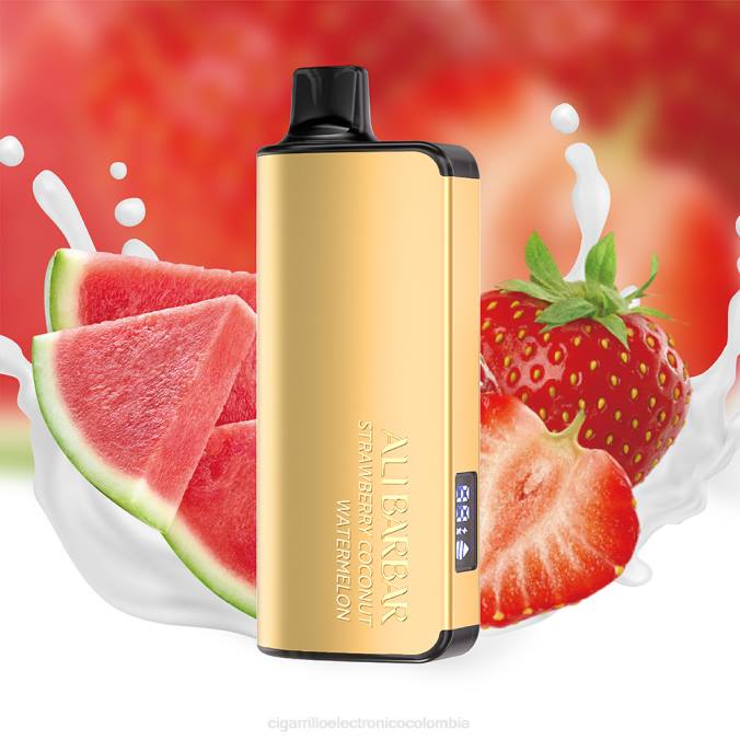 Vapeo Al Por Mayor - Alibarbar Ingot 9000 vaporizadores desechables sandía coco fresa 2TF424