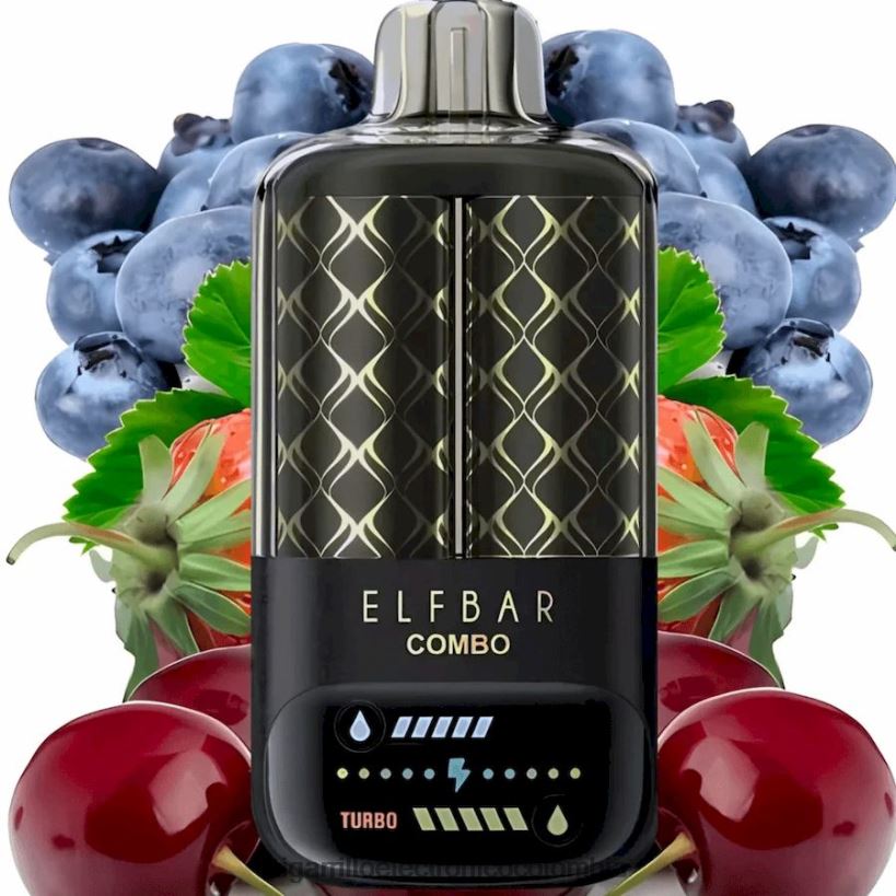 arándanos, frambuesa ácida y cereza