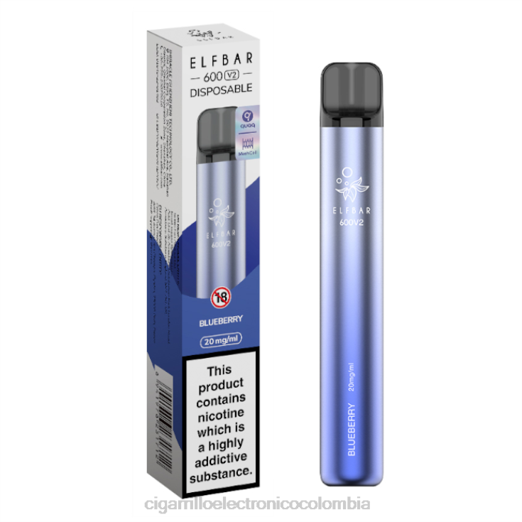 arándano - cigarrillo electrónico iqos 6PB4X275 ELFBAR 600V2 20 mg