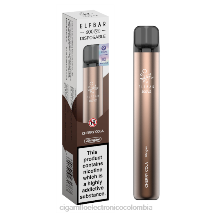 cola de cereza - cigarrillo electrónico desechable 6PB4X280 ELFBAR 600V2 20 mg