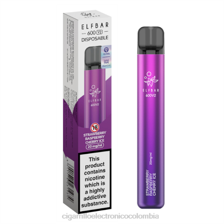 fresa frambuesa cereza hielo - cigarrillo electrónico terea 6PB4X296 ELFBAR 600V2 20 mg