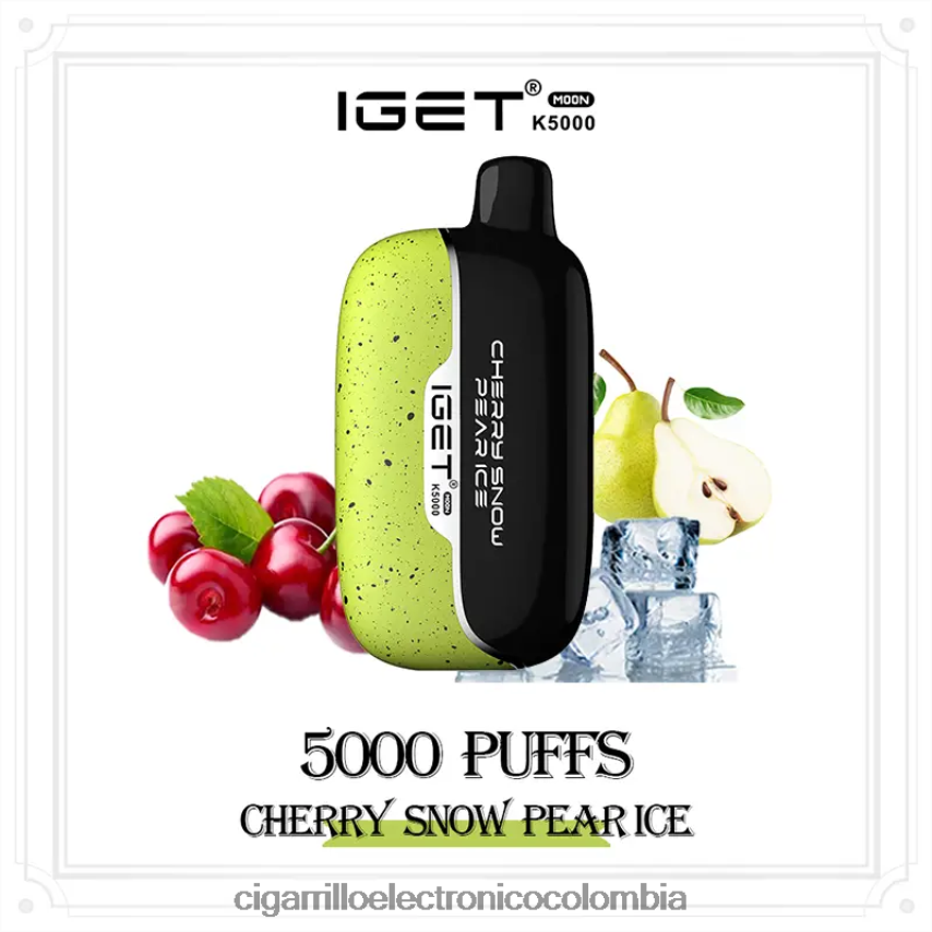 Cigarrillo Electrónico Desechable - IGET Moon k5000 cereza nieve pera hielo 6484JL5