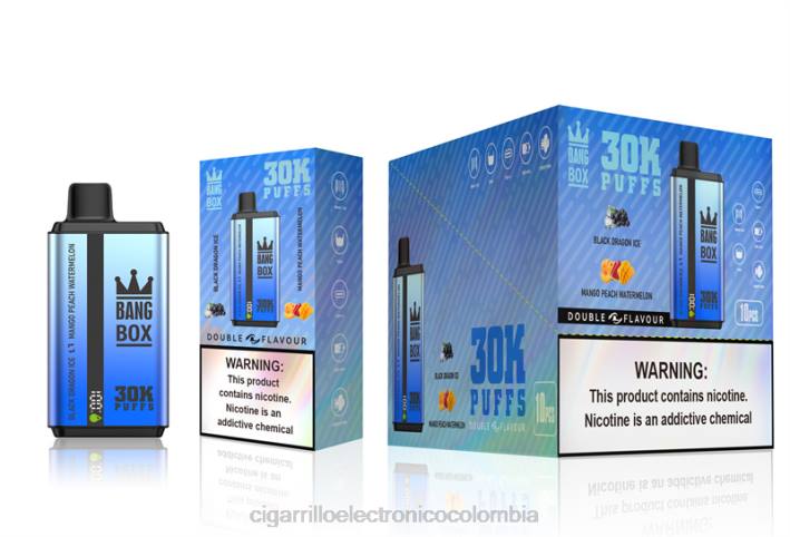 Cigarrillo Electrónico Precio - Bang Box 30000 inhalaciones de dos sabores. Black Dragon Ice & Mango Melocotón Sandía DRX071