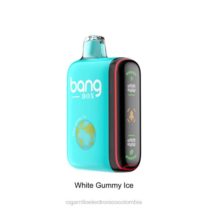 Cigarrillo Electrónico Terea - Bang Box Pantalla de potencia inteligente de 9000-18000 inhalaciones hielo gomoso blanco DRX030