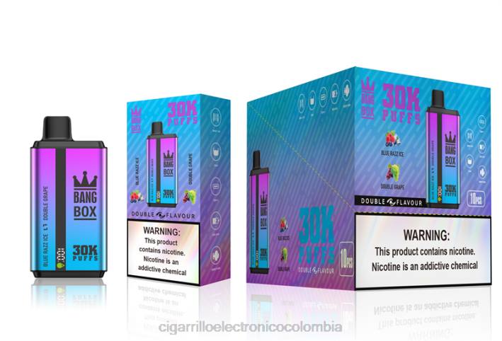 Cigarrillo Electrónico Vape - Bang Box 30000 inhalaciones de dos sabores. hielo azul razz y uva doble DRX072