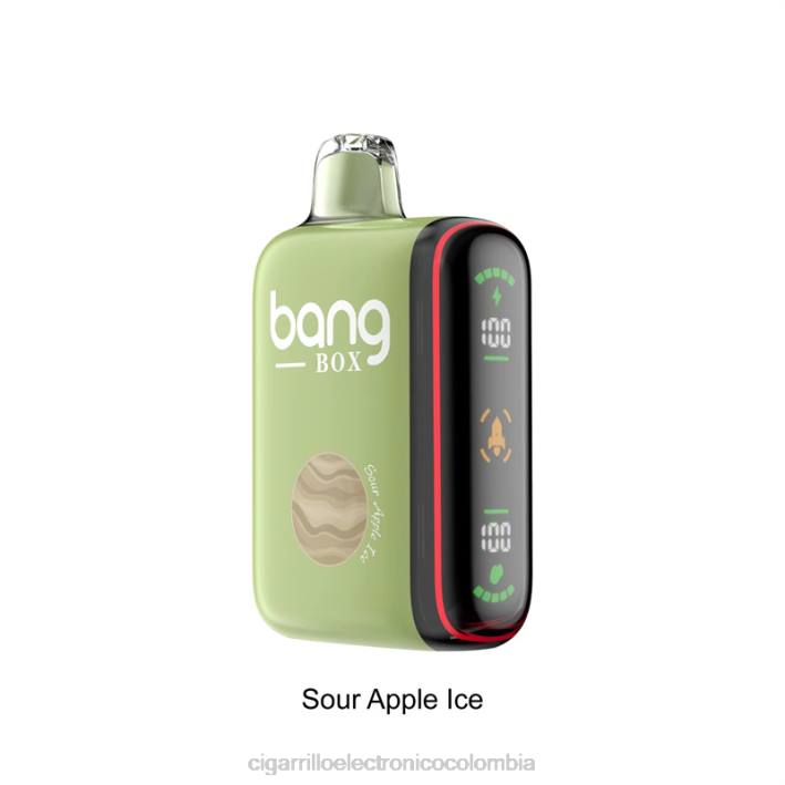Cigarrillo Electrónico Vape - Bang Box Pantalla de potencia inteligente de 9000-18000 inhalaciones hielo de manzana agria DRX028