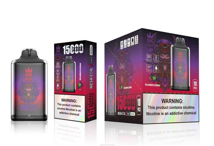 Cigarrillo Electrónico Vape - Bang Box s1-15000 bocanadas uva fresa DRX0111