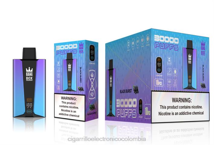 Cigarrillo Electronico Cali Colombia - Bang Box Pantalla inteligente de 30000 inhalaciones estallido negro DRX077