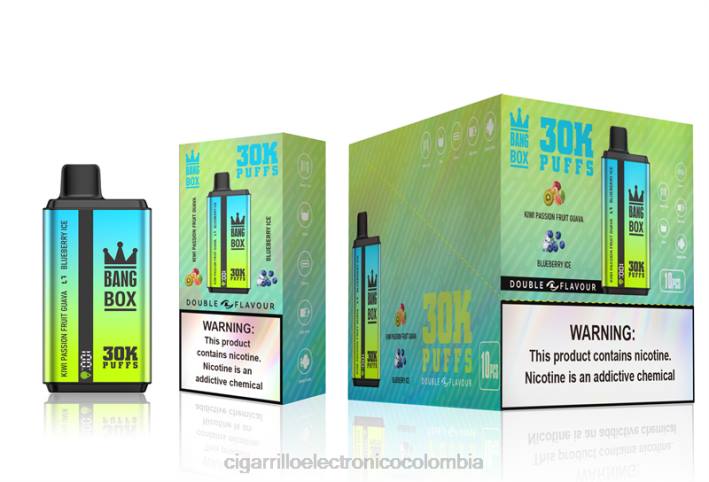 Cigarrillo Electronico Venta Mayoreo - Bang Box 30000 inhalaciones de dos sabores. kiwi, maracuyá, guayaba y helado de arándanos DRX065
