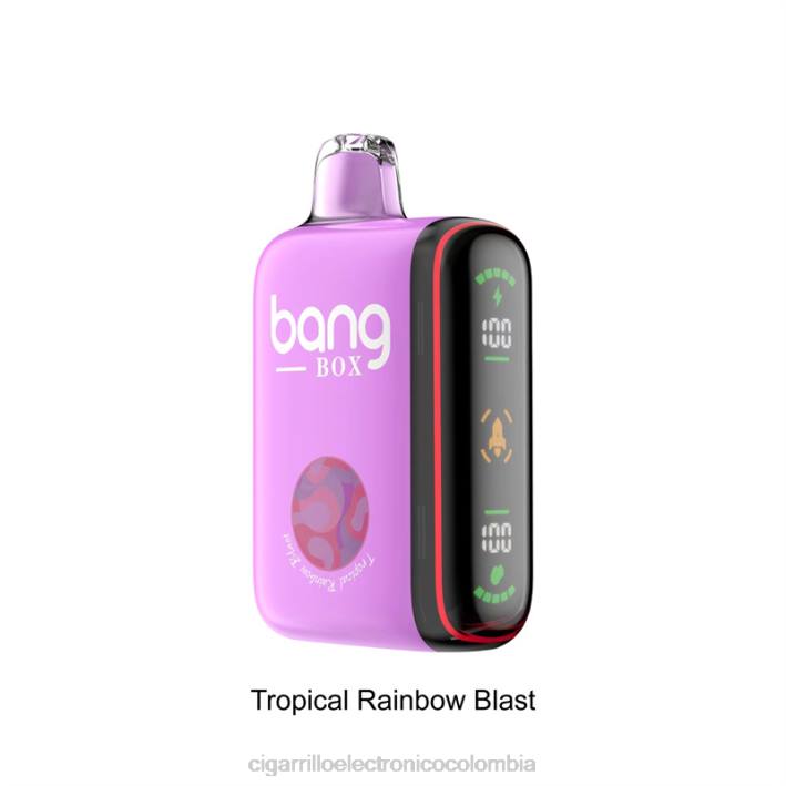 Distribuidor Vapeo Al Por Mayor - Bang Box Pantalla de potencia inteligente de 9000-18000 inhalaciones explosión del arco iris tropical DRX036