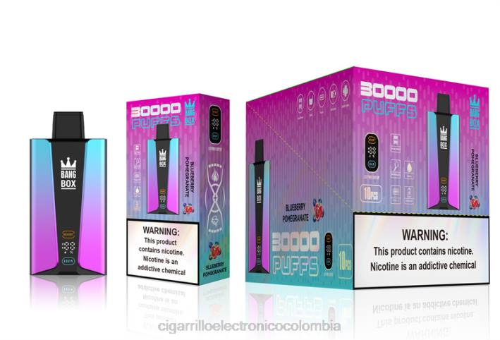 Distribuidor Vapeo Al Por Mayor - Bang Box Pantalla inteligente de 30000 inhalaciones pomgerante de arándanos DRX080