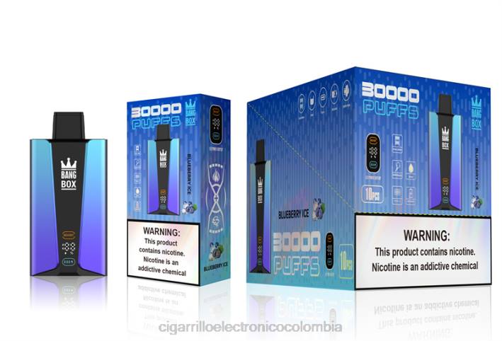 Vapeo Al Por Mayor - Bang Box Pantalla inteligente de 30000 inhalaciones hielo de arándanos DRX079