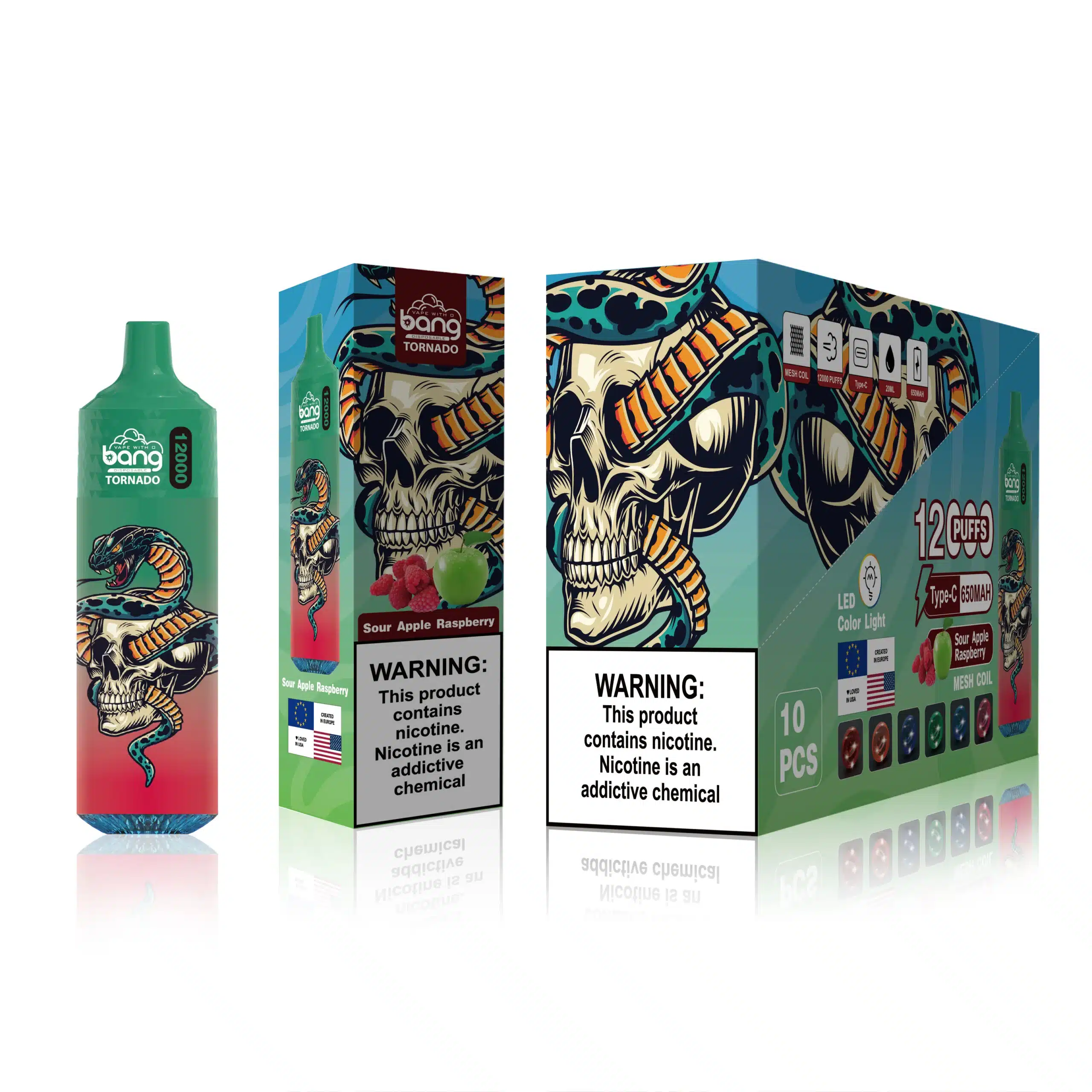 frambuesa manzana agria - cigarrillo electrónico Colombia precio 6PB4X118 Bang Box 12000 bocanadas