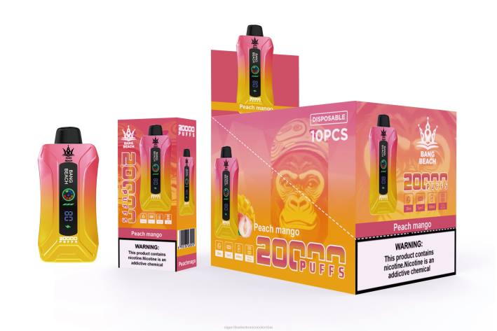 Cigarrillo Electrónico Vape - Bang Beach vape elegante de la pantalla de 20000 soplos mango durazno DRX02