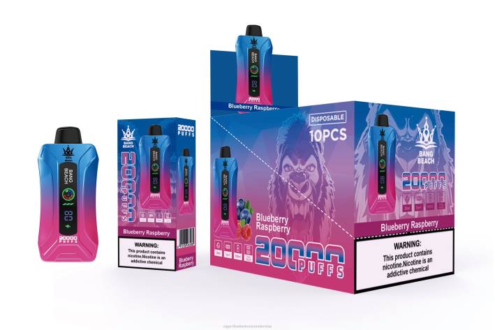 Productos De Vapeo Al Por Mayor - Bang Beach vape elegante de la pantalla de 20000 soplos frambuesa arándano DRX012