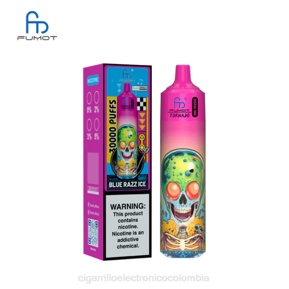Cigarrillo Electrónico Desechable - Fumot Tornado música de 30k hielo azul 4BNJ3