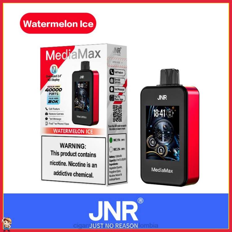 JNR MediaMax bocanada de 40k - cigarrillo electrónico Colombia precio hielo de sandia 8X4T18