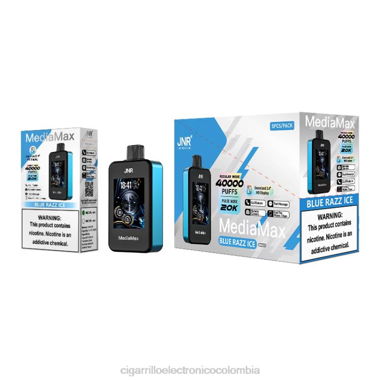 JNR MediaMax bocanada de 40k - cigarrillo electrónico precio hielo azul 8X4T21