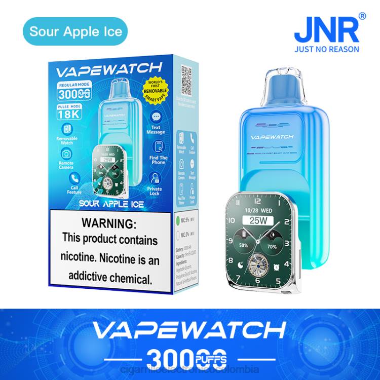 JNR reloj vapeador - cigarrillo electrónico iqos hielo de manzana agria 8X4T5