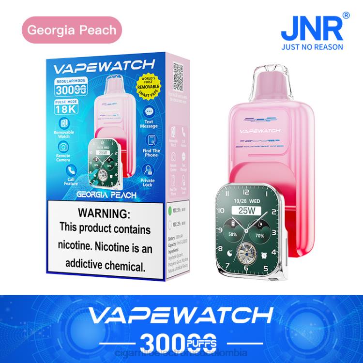 JNR reloj vapeador - cigarrillo electrónico recargable melocotón de georgia 8X4T3