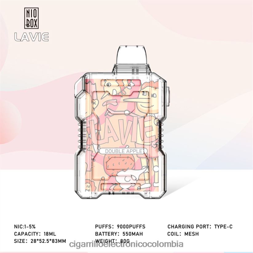 Vaporizador Desechable Precio - manzana doble LAVIE NIO BOX 9000 bocanadas B8BB00195