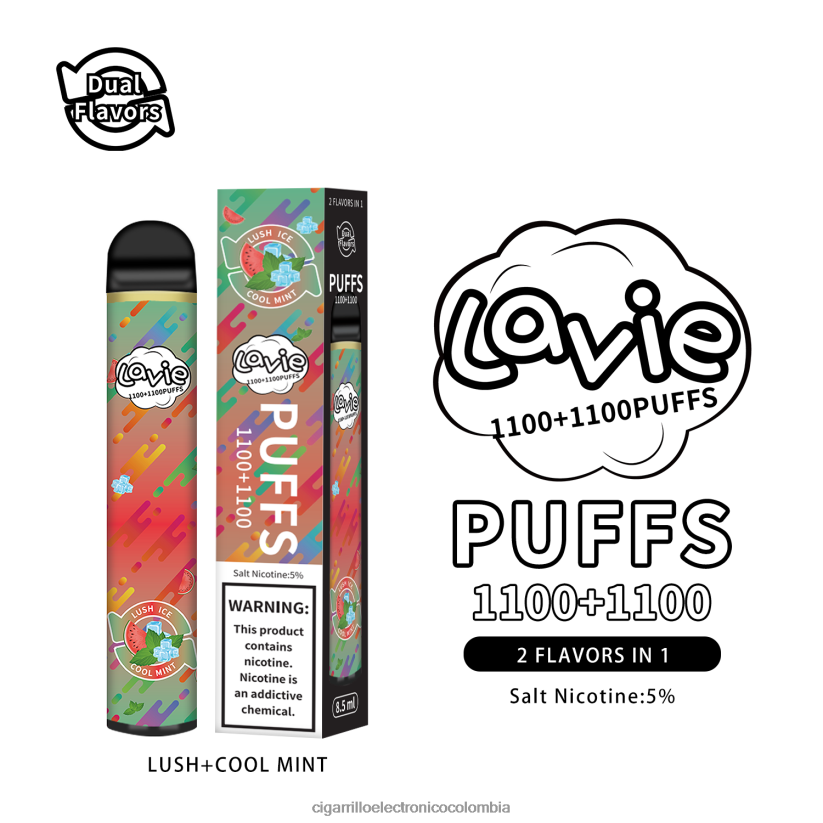 Cigarrillo Electronico Venta Mayoreo - menta exuberante/fresca LAVIE BAR Switch 2200 bocanadas B8BB00294